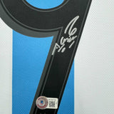 Framed Autographed/Signed Sergio Kun Aguero 35x39 Argentina Blue Soccer Futbol J