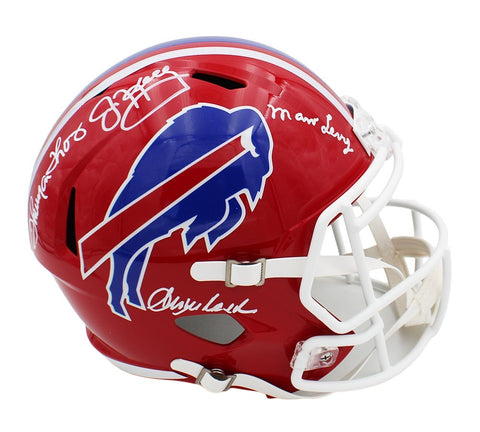 Kelly, Reed, Thomas & Levy Signed Buffalo Speed FullSize 87-01 Throwback Helmet