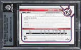 Nationals Josiah Gray Authentic Signed 2022 Bowman #18 Rookie Card BAS Slabbed