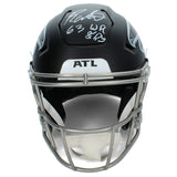 Roddy White Autographed "63 Career Receiving TD" Falcons Speedflex Helmet Radtke