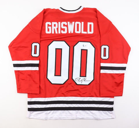 Chevy Chase Signed Chicago Blackhawks Griswold Jersey Christmas Vacation Beckett
