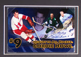 Gordie Howe Signed Card in a 14x18 Matted Display (JSA COA) Detroit Red Wings