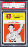 Lakers Jerry West 1961 Fleer #43 Rookie Card Graded VG-EX-4 PSA Slabbed