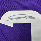 Autographed/Signed Jordan Addison Minnesota Purple Football Jersey JSA COA