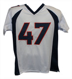 John Lynch Autographed/Signed Pro Style White XL Jersey BAS 31555