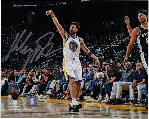 Klay Thompson Golden State Warriors Autographed 8x10 Shooting vs Spurs Photo