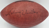 Johnny Unitas Autographed Signed NFL Leather Game Football Colts Beckett #A75835