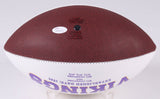 Randall McDaniel Signed Minnesota Viking Logo Football Inscribd HOF 09 (JSA COA)