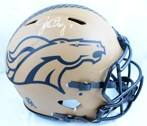 John Elway Signed Broncos F/S Salute 2023 Speed Authentic Helmet- Beckett W Holo