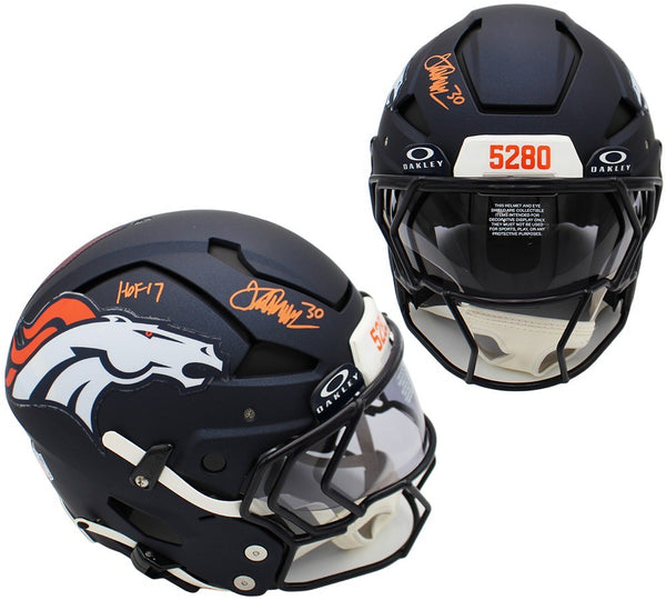 Terrell Davis Signed Denver Broncos Axiom Authentic NFL Helmet with "HOF 17"