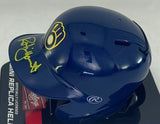 Milwaukee Brewers ROBIN YOUNT Signed Rawlings BLUE Mini Helmet AUTO - BAS