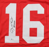 Joe Montana San Francisco Signed Red Football Jersey HOF 2000 JSA