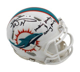 Ricky Williams Signed Miami Dolphins Speed NFL Mini Helmet with Inscription