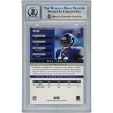 Ray Lewis Autographed 2002 Playoff Honors #7 Slabbed Trading Card Beckett 50012