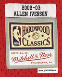 Allen Iverson Signed Philadelphia 76ers 2002-03 M&N HWC Swingman Jersey JSA ITP