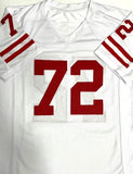 Badgers JOE THOMAS Signed Custom Replica White WI Jersey AUTO - Browns HOF - JSA