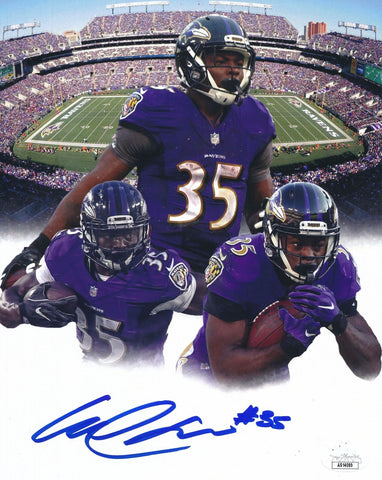 Gus Edwards Autographed 8x10 Photo Baltimore Ravens JSA 186481