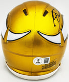 SAM DARNOLD AUTOGRAPHED VIKINGS FLASH YELLOW SPEED MINI HELMET BECKETT 230254