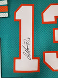 FRAMED MIAMI DOLPHINS DAN MARINO AUTOGRAPHED SIGNED JERSEY UPPER DECK COA