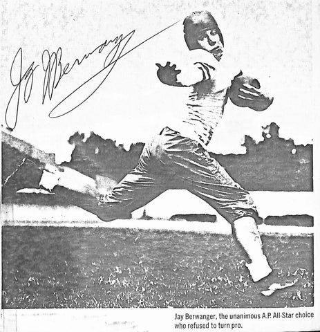 Jay Berwanger 1935 Heisman Trophy d.2002 Signed/Auto 6x6 B&W Photo 189493