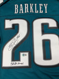 Saquon Barkley Autographed Eagles Super Bowl 59 Champs Nike Jersey Beckett A