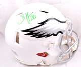 Brian Dawkins Signed Eagles F/S Flat White Speed Authentic Helmet-Beckett W Holo