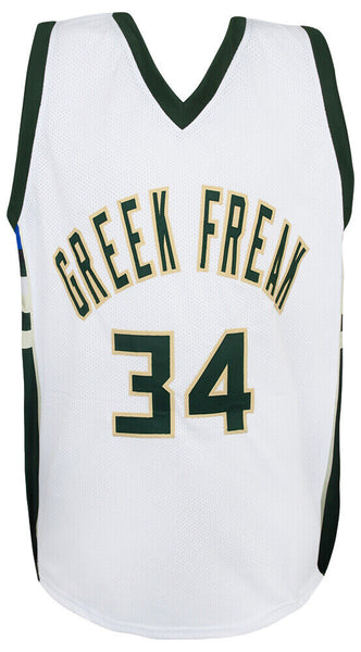 【fanatics】Antetokounmpo 直筆サインユニフォーム Giannis Antetokounmpo Signed White 'Greek Freak' Custom