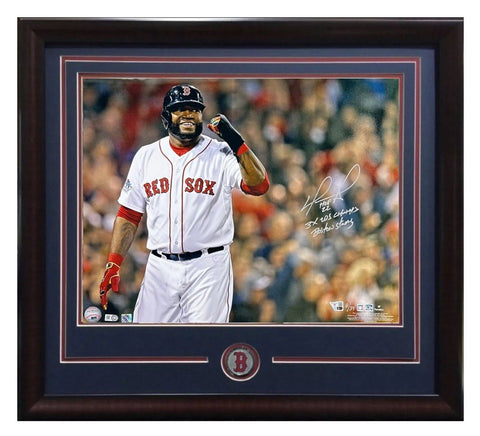 David Ortiz Signed 16x20 Framed Photo Red Sox HOF Ws Boston Strong Auto Fanatics