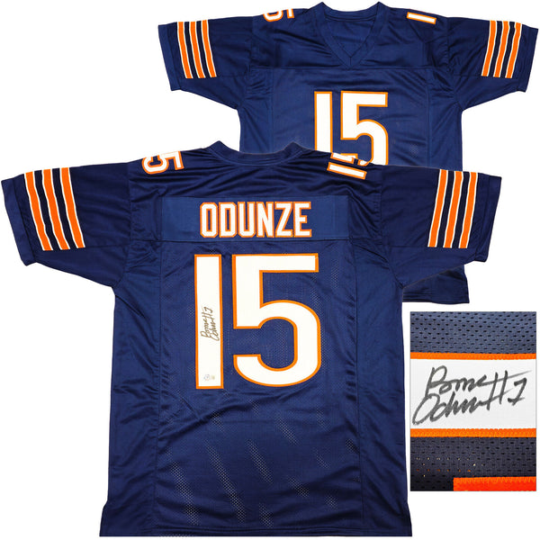 CHICAGO BEARS ROME ODUNZE AUTOGRAPHED BLUE JERSEY BECKETT BAS WITNESS 233882