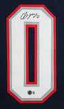 Christian Gonzalez Authentic Signed Navy Blue Pro Style Framed Jersey BAS Wit