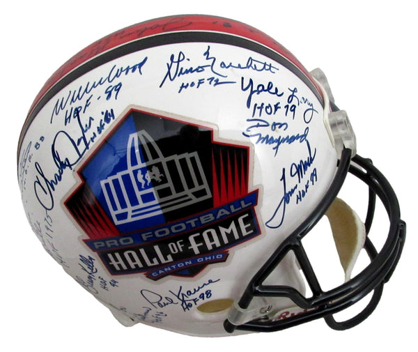 NFL Hall of Famers Multi-Signed (32) Full Size Replica Football Helmet 213068