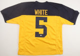 Pat White Signed West Virginia Mountaineers Throwback Jersey (JSA) 2009 Miami QB