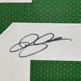 Framed Autographed/Signed Ray Allen 35x39 Boston Green Jersey Beckett COA