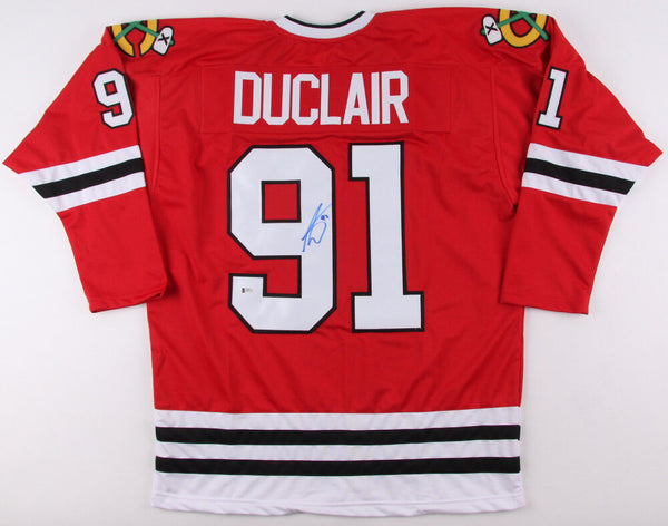 Anthony Duclair Signed Blackhawks Jersey (Beckett COA) Chicago Left Winger