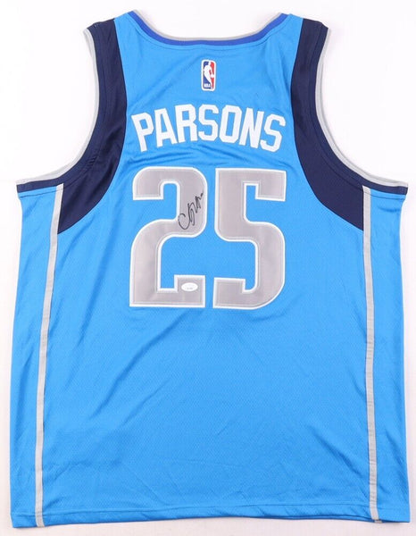 Chandler Parsons Signed Dallas Mavericks Blue Jersey (JSA COA) Ex-Florida Gator