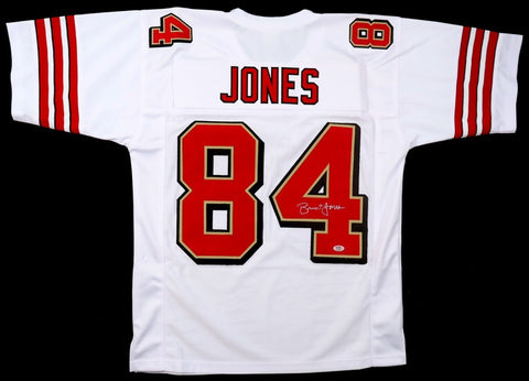 Brent Jones Signed San Francisco 49ers Jersey (Beckett) 3xSuper Bowl Champion TE