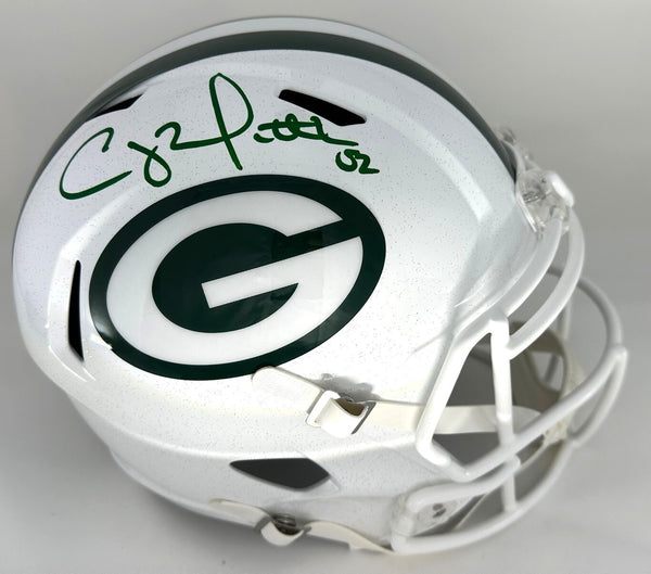 Packers CLAY MATTHEWS Signed Full Size WHITE Replica Speed Helmet AUTO - JSA