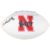 Ndamukong Suh Autographed Nebraska Cornhuskers Logo Football Beckett WIT 52788