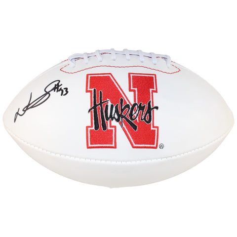 Ndamukong Suh Autographed Nebraska Cornhuskers Logo Football Beckett WIT 52788