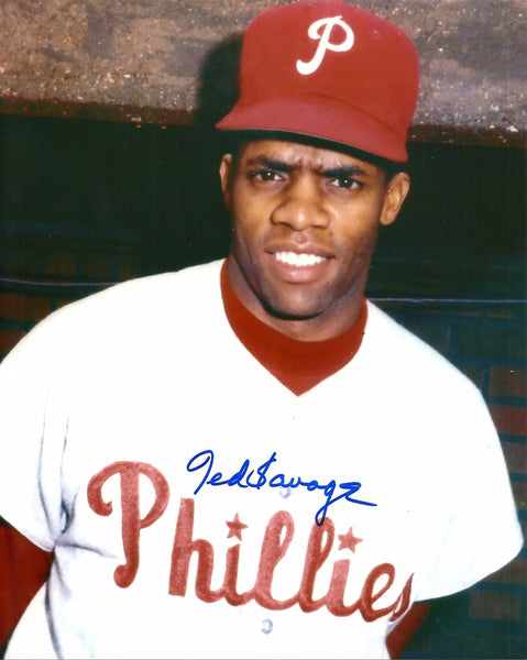 Phillies TED SAVAGE Signed 8x10 Photo #2 AUTO - 1962 Philadelphia Phillies
