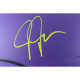 Justin Jefferson Signed Minnesota Vikings SpeedFlex Rave Helmet Beckett 50138