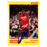 Dominique Wilkins Autographed 1991 Star #4 of 11 Trading Card Beckett 54116