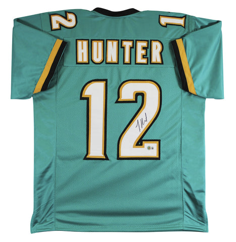 Travis Hunter Authentic Signed Teal Alternate Pro Style Jersey BAS Witnessed