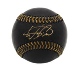 Wander Franco Signed Tampa Bay Devil Rays Rawlings OML Black Baseball