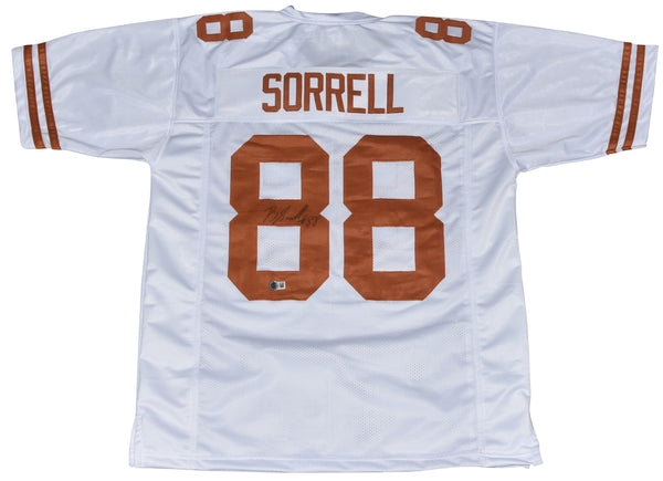 BARRYN SORRELL AUTOGRAPHED TEXAS LONGHORNS #88 WHITE JERSEY BECKETT