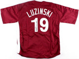 Greg Luzinski Signed Phillies Throwback Jersey Inscribed "80 WS Champs"(JSA COA)