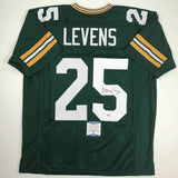 Autographed/Signed DORSEY LEVENS Green Bay Green Football Jersey Beckett BAS COA