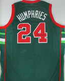 Bucks JAY HUMPHRIES Signed Custom Replica Green/Red Jersey AUTO w/ "88-92"