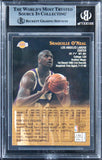 Lakers Shaquille O'Neal Signed 1997 Finest Embossed #148 Card BAS Slabbed