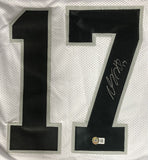 Davante Adams Signed Custom White Pro-Style Football Jersey BAS ITP